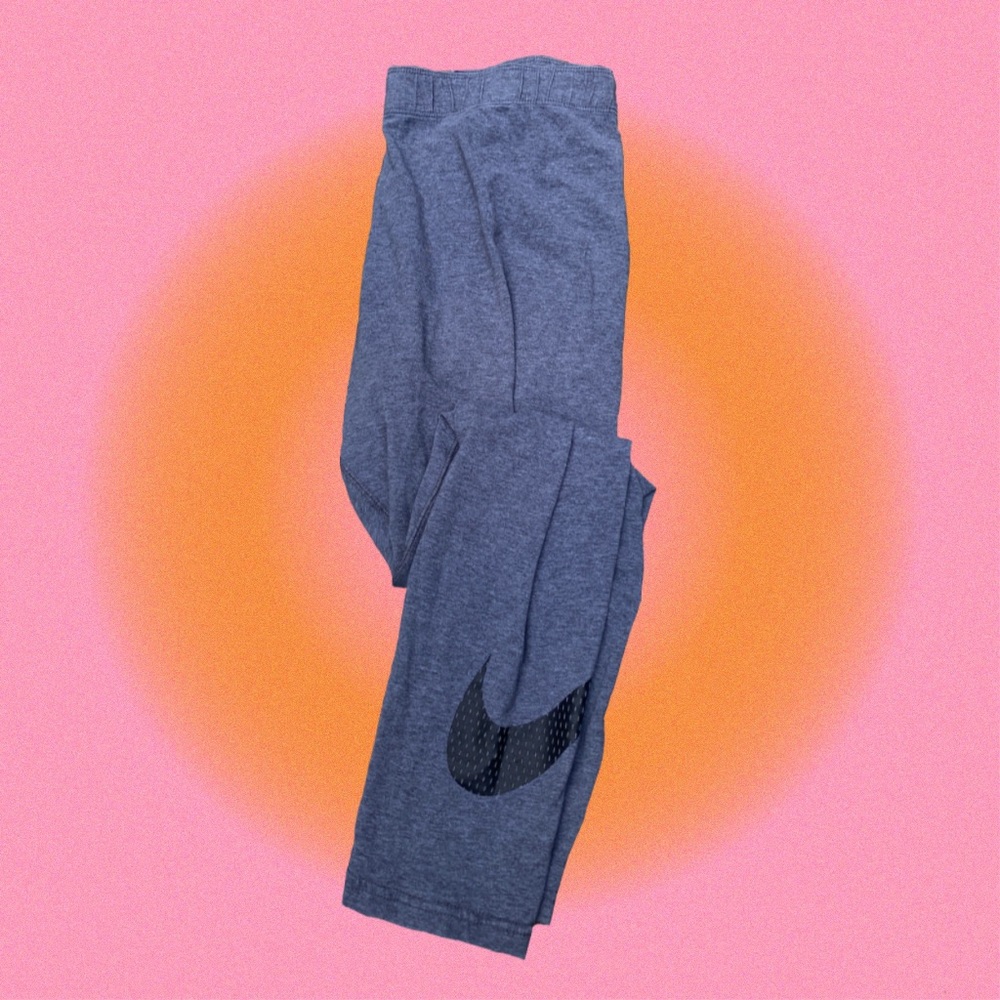 grey nike swoosh logo grey leggings ✔️